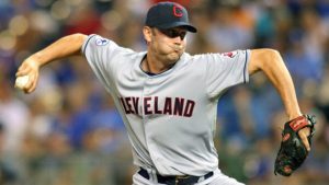 KANSAS CITY, MO - SEPTEMBER 03:  Pitcher Josh Judy #45 of the Cleveland Indians pitches against the Kansas City Royals at Kauffman Stadium on September 3, 2011 in Kansas City, Missouri. The Kansas City Royals defeated the Cleveland Indians 5-1.  (Photo by Tim Umphrey/Getty Images)